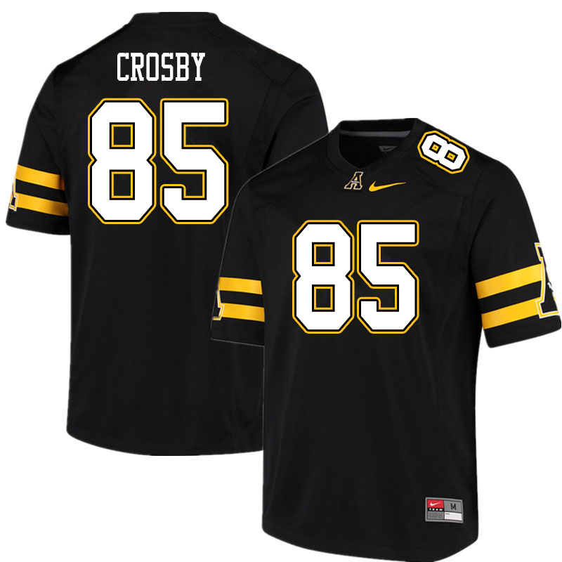 Men #85 Zac Crosby Appalachian State Mountaineers College Football Jerseys Sale-Black - Click Image to Close